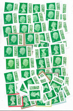 1590] 50 Unfranked GB barcoded 2nd class Definitive stamps on paper