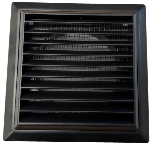 100mm fixed louvred wall vent - fixed,