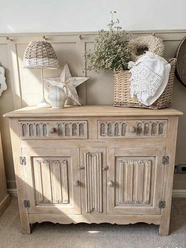 Vintage oak sideboard - oak,