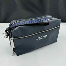 Versace Parfums Navy Blue Medium Wash Bag / Toiletry / Shaving