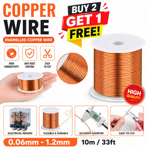Copper wire 06mm - wire, 0.06mm-1.2mm