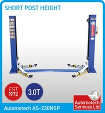 NARROW SHORT 2 POST LIFT  CAR VEHICLE RAMP / LIFT / HOIST 3.0 T / TWO POST RAMP 
