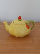 Vintage Royal Venton " Cherries " Teapot From The Art Deco Period 