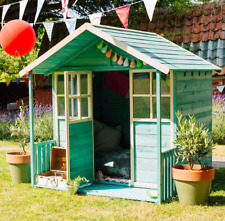 Wooden Children's Playhouse Garden Kids Farm Cottage Wendy Tree Deck Play House