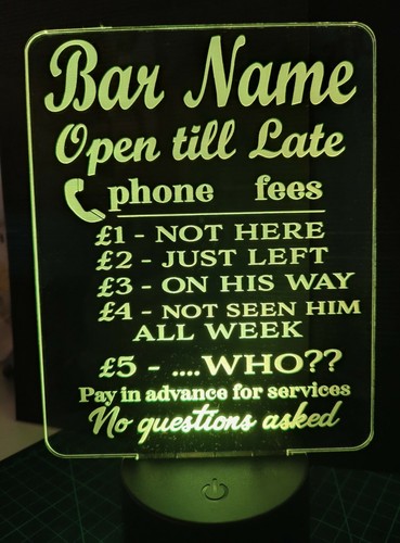 Led bar man - bar, open