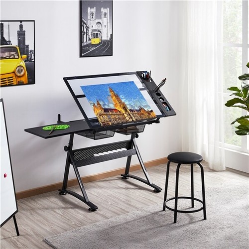 Glass drafting table - drafting,