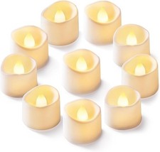 Flameless Candles Flickering Bright LED Tea Light Warm White Lightweight 12 Pack