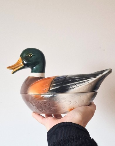 French vintage mallard duck - french,