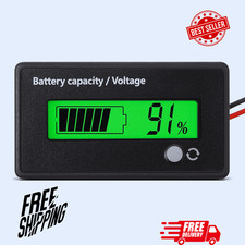 LCD Digital 12V Battery Charge Capacity Status Display Indicator Monitor Meter