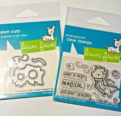 Lawn fawn winter dragon - winter, stamp