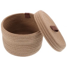 Small wicker basket with lid - wicker,