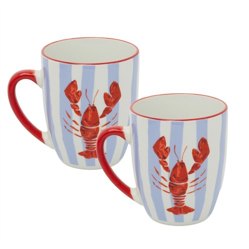 Set ceramic lobster mugs - ceramic,