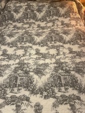 Toile de Jouy huge throw/ bed