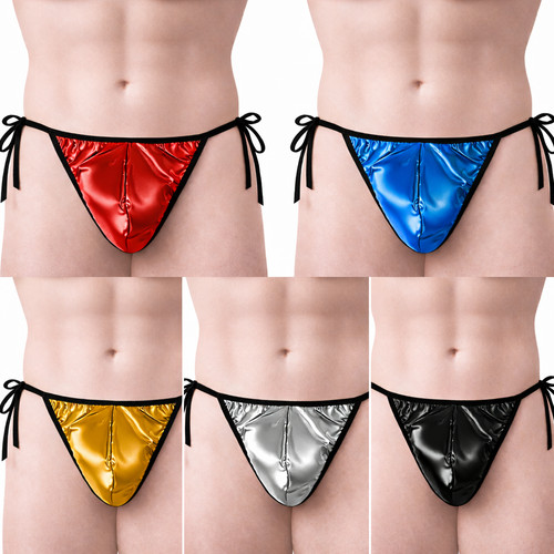 Men metallic string tie - metallic, g-string