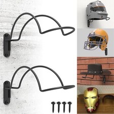 2 PCS Wall Mounted Helmet Rack Roma Helmet Holder Hook Multifunctionnal Metal