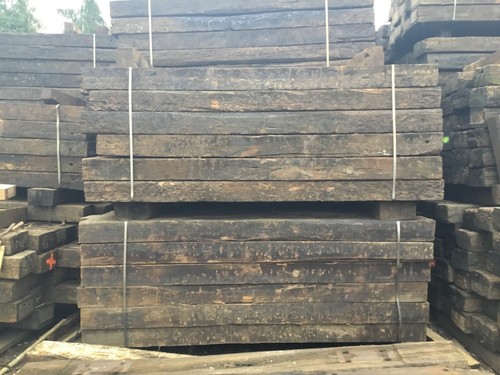Reclaimed oak sleepers 250mm - reclaimed,