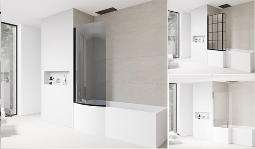 Folding shape shaped bath - p,