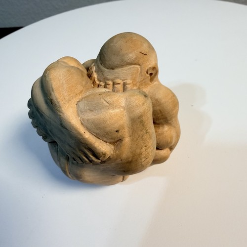 Vintage hand carved wooden - hand,
