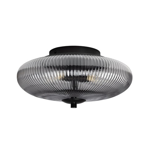 Black smoked ribbed glass - &,