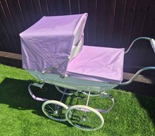 Pink Silver Cross Coach Built Dolls Pram
