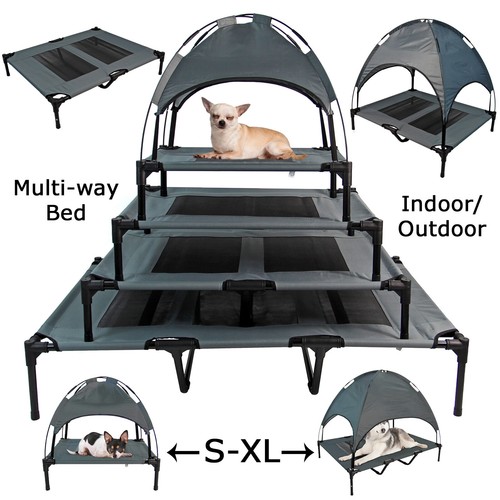 Elevated dog bed pet mesh - bed,