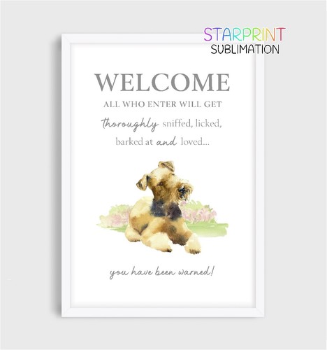 Airedale terrier welcome - airedale, "welcome"