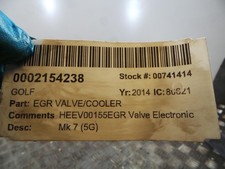 VOLKSWAGEN GOLF EGR VALVE