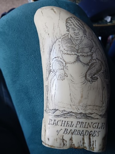 Vintage faux scrimshaw rachel - vintage,
