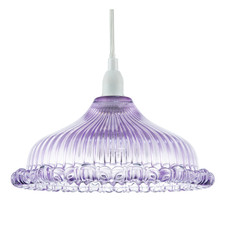 Modern Lilac Line Ribbed Glass