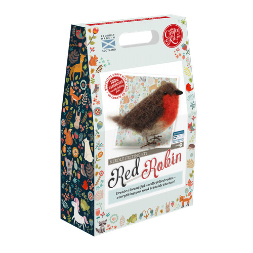 Red robin needle felting kit - robin,