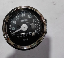 Smiths Replica 0-80 Mph Speedo 2.5" Black Face Fits BSA Enfield Norton Triumph