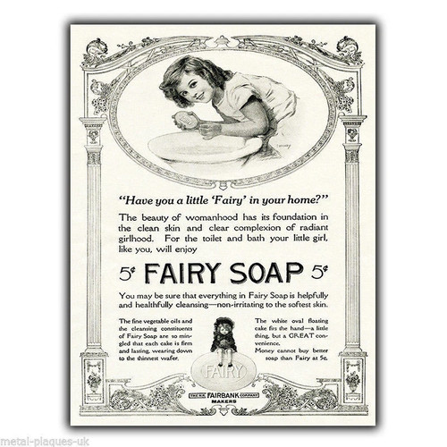Fairy soap metal sign - fairy,