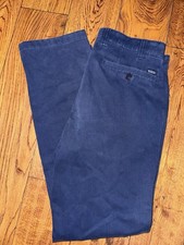Brühl Men's Navy Chinos Trousers W34R Regular Fit Straight Leg