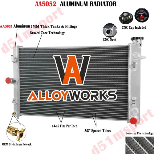 Row aluminum radiator - row, fit