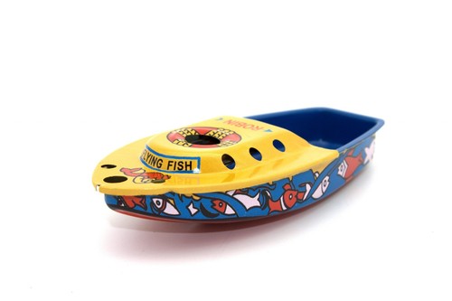 Tin toy steamboat robin 14cm - robin,