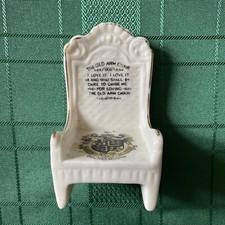 Crested Arcadian China ‘ The Old Arm Chair - Bournemouth . Ornament Ex/con