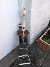 Southern Industries Brass Manual Beer Pump With Engine Ceramic Handle Untested