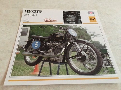 Motorcycle card velocette - card,