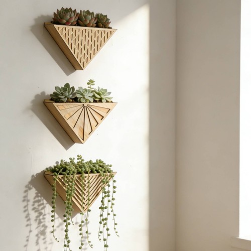 Triangle wall planter - triangle,