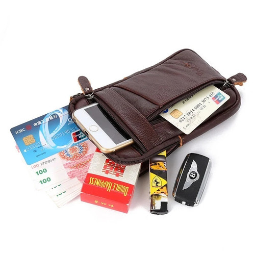 Men genuine leather phone - leather,