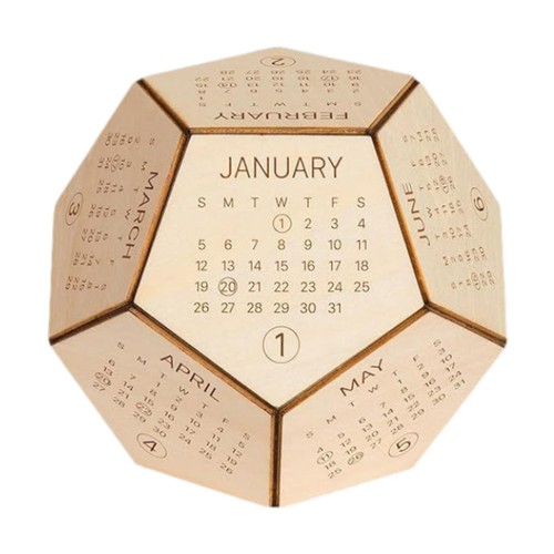 Dodecahedron cube calendar - cube,