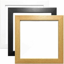 Square Picture Photo Frame Frames Black White Oak Poster Modern Wood Effect Size