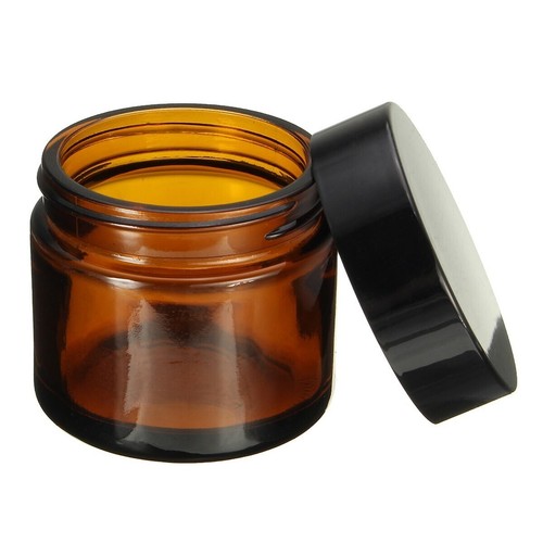 Amber glass screw - amber, ml