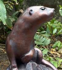 Large Otter Sculpture Garden Ornament Statue