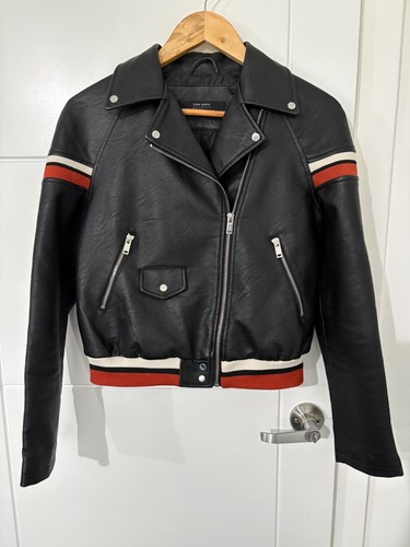 Zara basic biker style faux - biker,