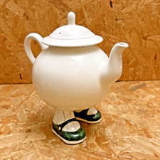 Vintage Carlton Walking Ware Novelty Teapot Tea Pot - Green Shoes - 17cm