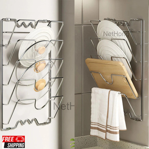 Kitchen pan lid storage rack - kitchen, 5
