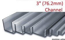 ALUMINIUM CHANNEL U  PROFILE 3" (76.2mm), 5 variations, Lengths 100mm - 2500mm
