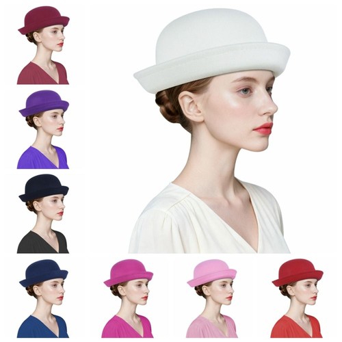 Round crown women bowler - round,