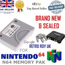 New N64 Memory Card Nintendo 64 - NUS-004 - Brand New Battery Mem Pak Pack